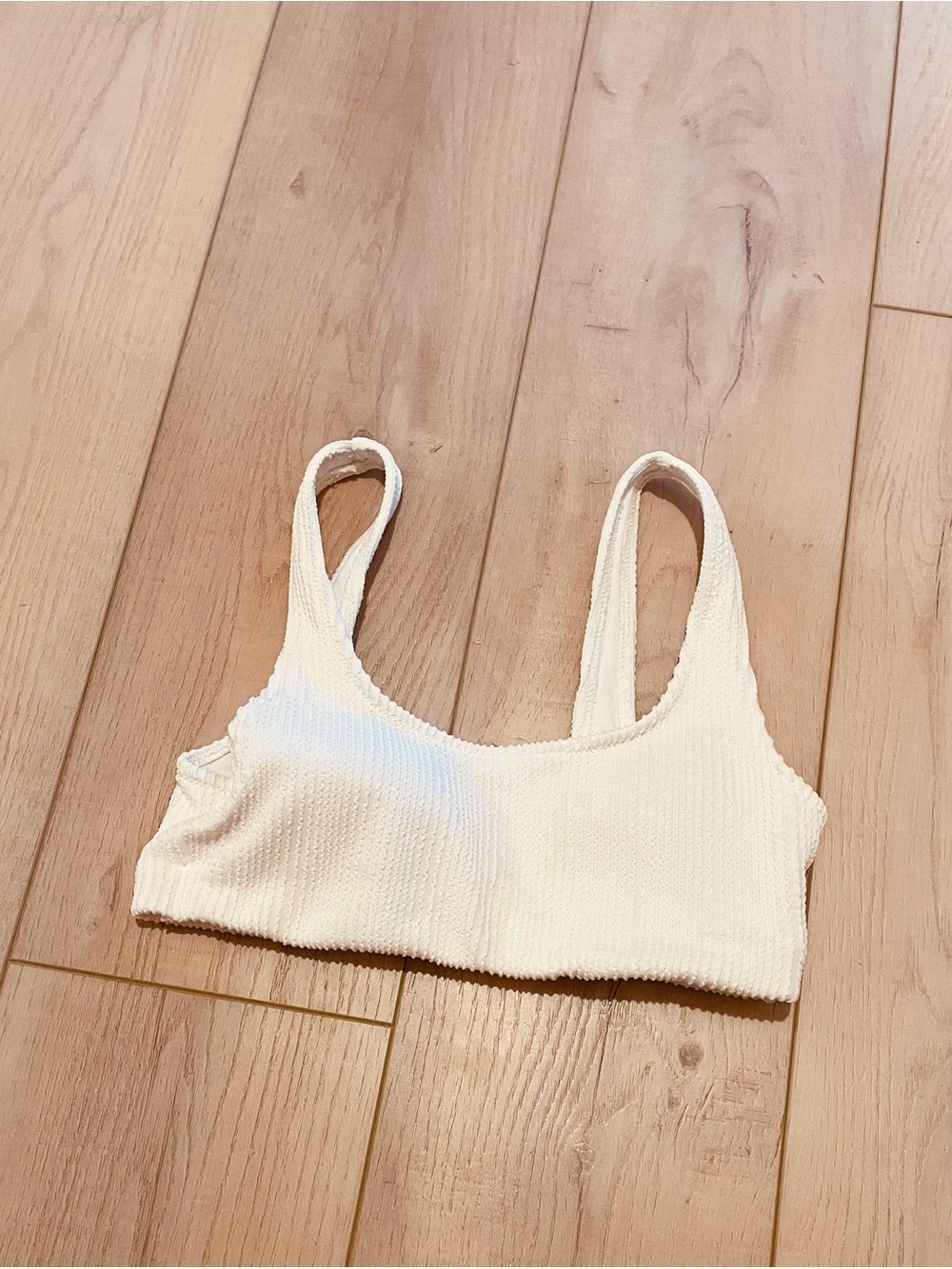 Old Navy SEA SALT White Ribbed Swim XS